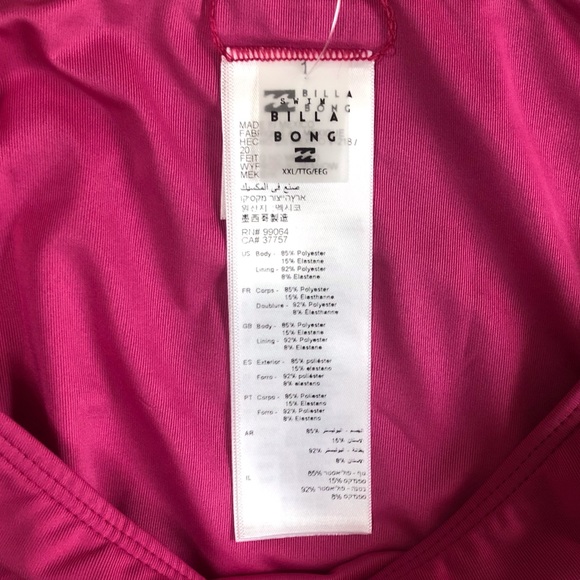 🆕 Billabong Womens Bikini Bottom XXL 16 Pink Sol Searcher Havana Skimpy Swim - Picture 7 of 7